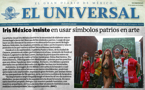 Iris México Insiste en usar Símbolos Patrios en el Arte