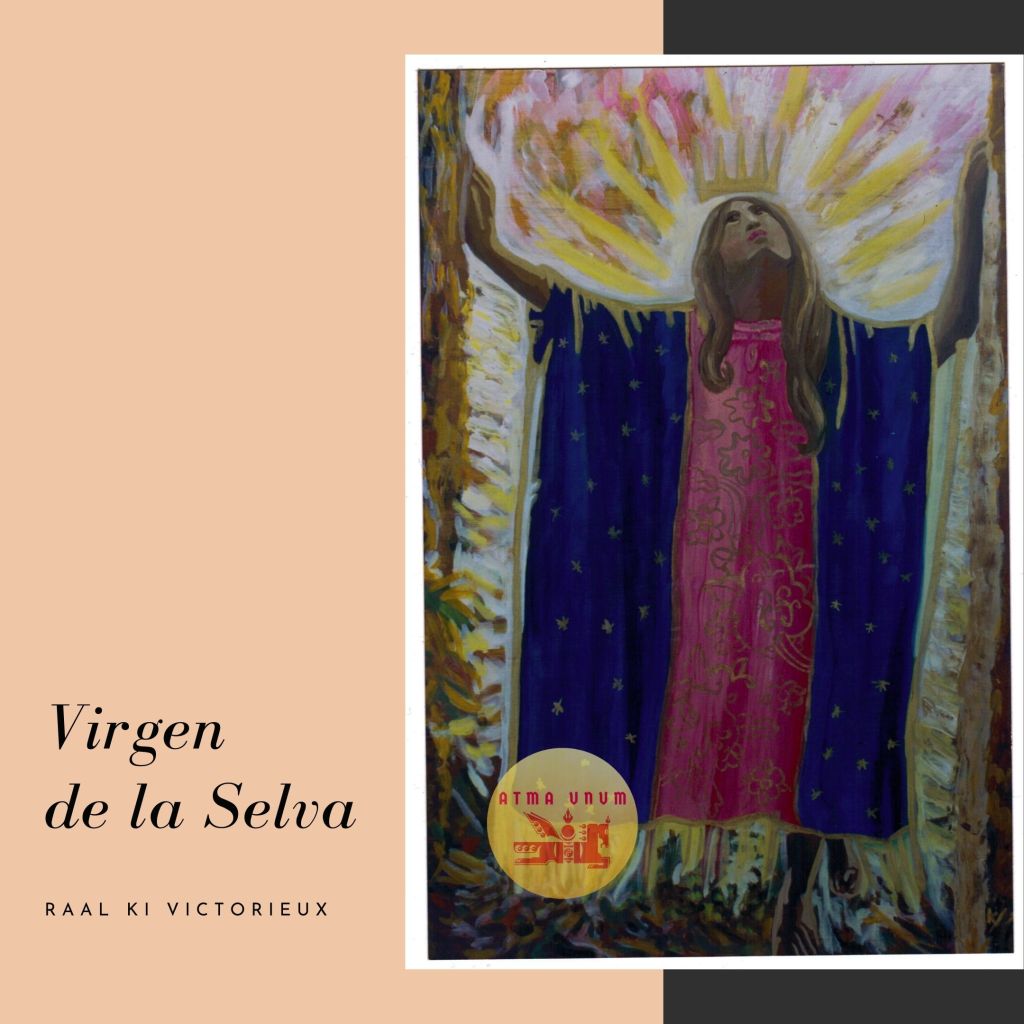 Una Virgen María en la Selva Lacandona; así la imagina Ra’al Ki Victorieux
