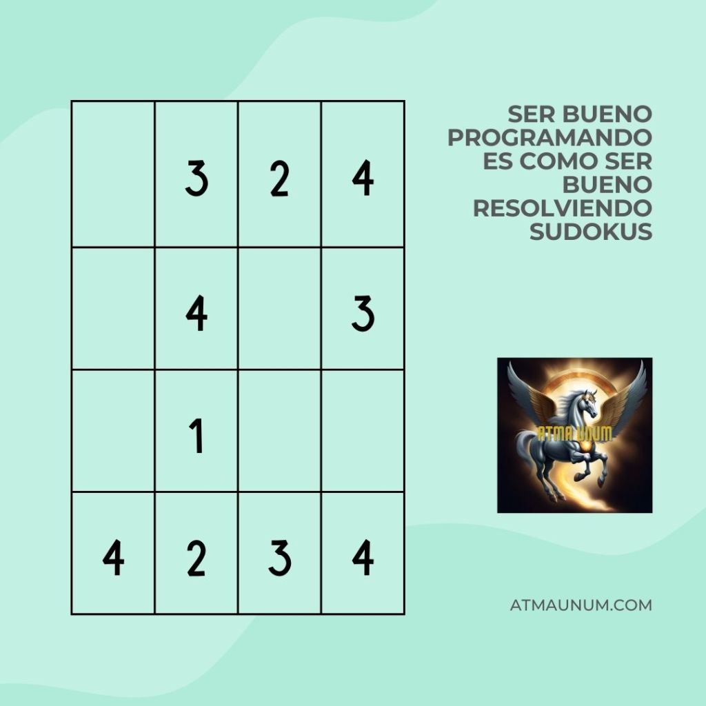 Ser bueno programando es como ser bueno resolviendo Sudokus